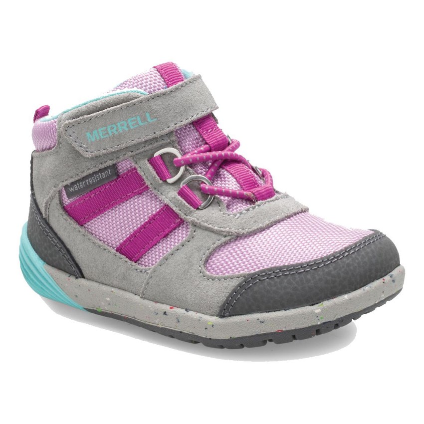 Basket Merrell Bare Steps Ridge Jr Hiker Grise/Rose Enfant | I.I.DSFM